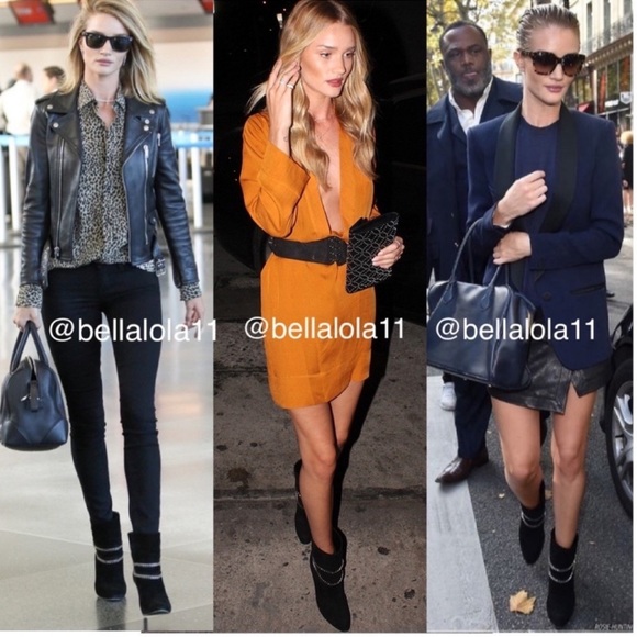 AUTHENTIC YVES SAINT LAURENT chain suede boots - Picture 4 of 14